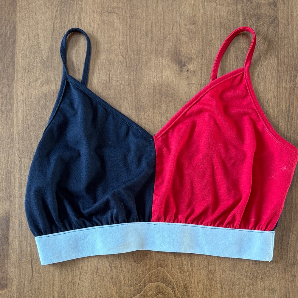 ROMWE Black and Red Bralette